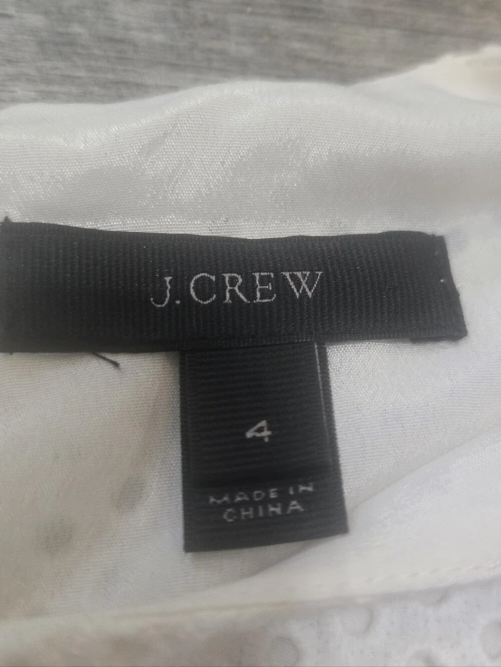J. Crew White Eyelet Cotton A-Line Bridal Preppy Cottagecore Dress, 4 F1724